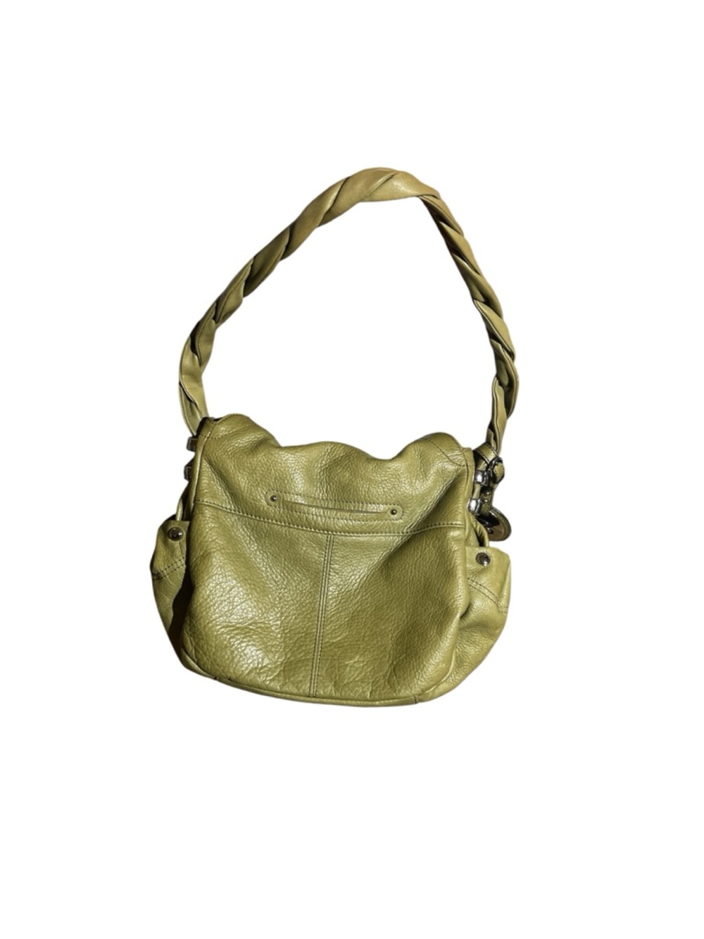 b. makowsky Olive Green Braided-Handle Shoulder Bag - Picture 2 of 16